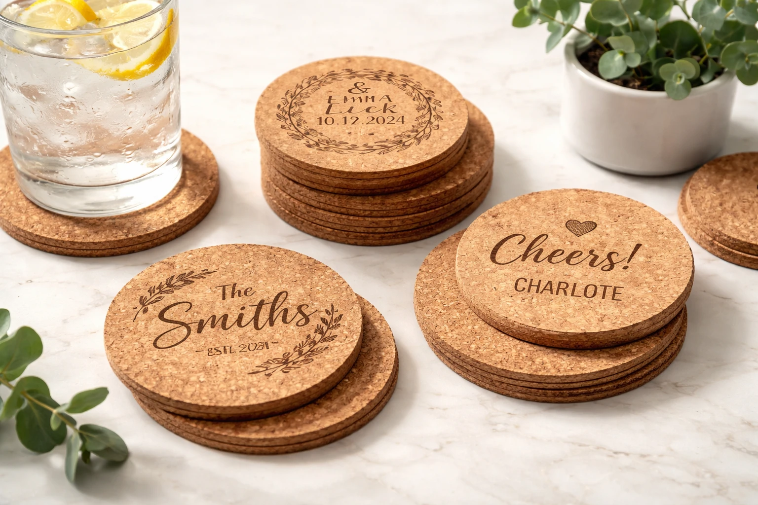 Personalised Cork Coaster Ideas